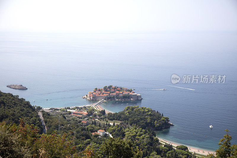 Sveti Stefan，黑山的风景